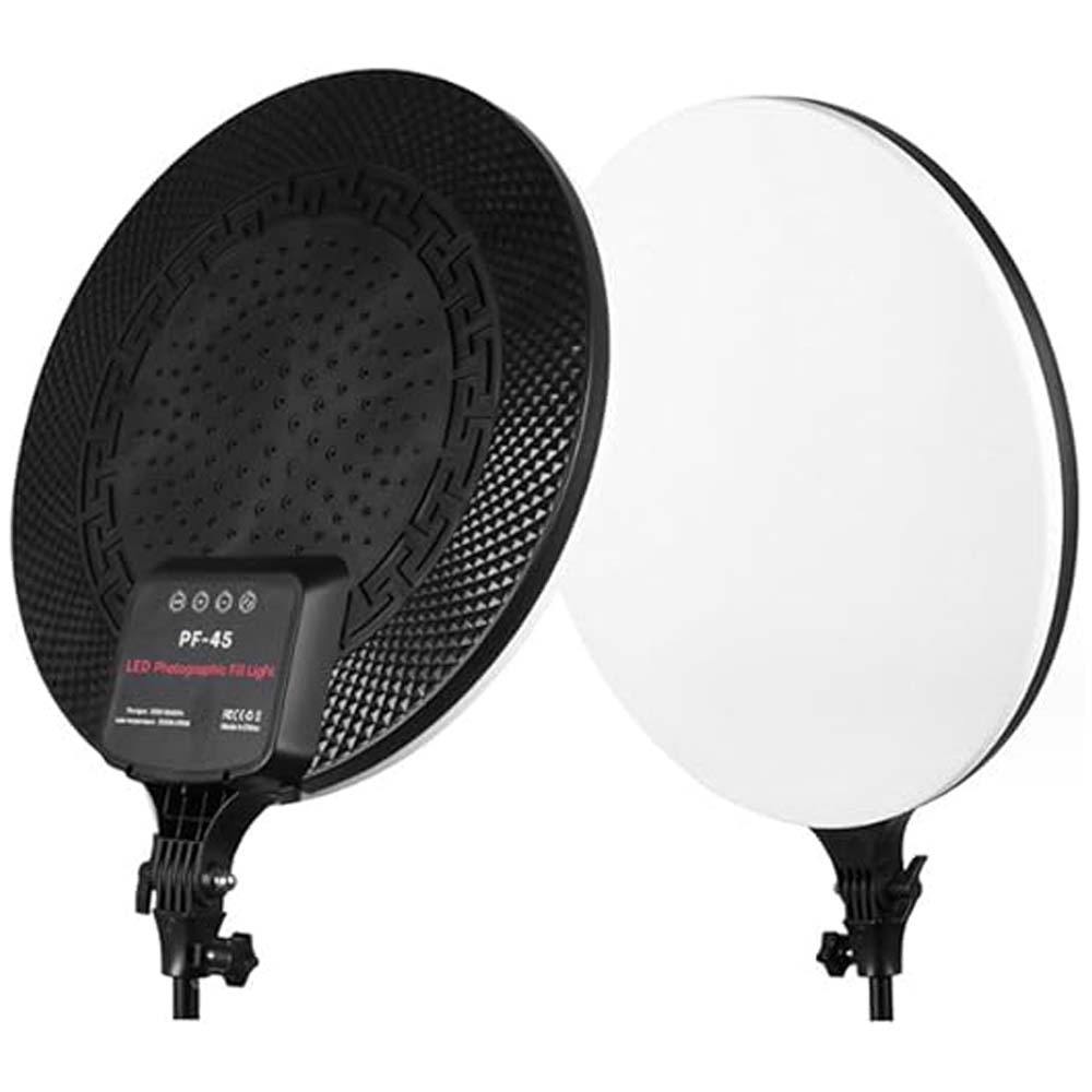 PF-45 Photography Light – 18" 60W High-Brightness Circular Fill Light for Pro Streaming & Beauty