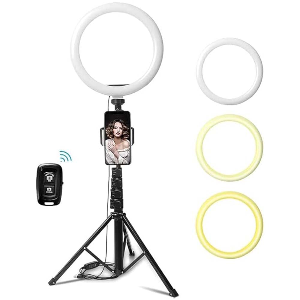 Beauty Live Light – Dimmable Selfie Ring Light & Extendable Tripod for Professional Makeup & Streaming