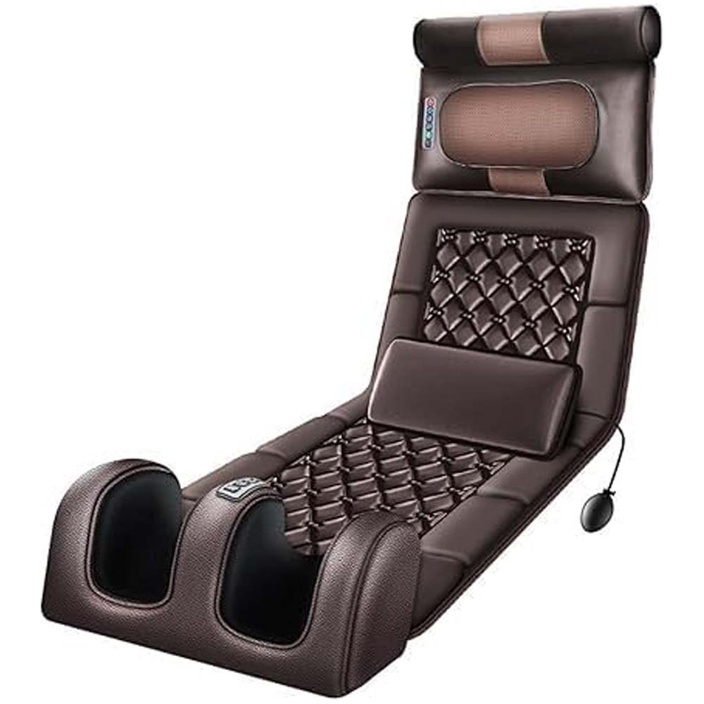 Full Body Massage Mat with Heat – 10 Vibrating Motors for Neck, Back, Waist, and Spine Relief | Vibration, Kneading, and Heat Therapy
