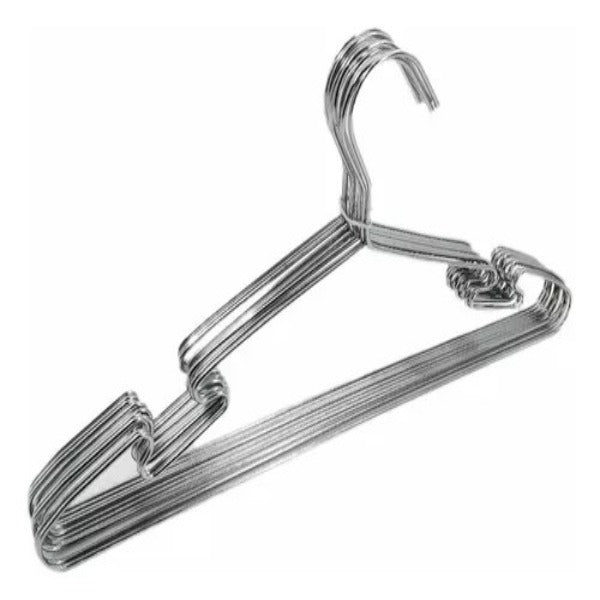 Stainless Steel Flexible Sturdy Clothes Hangers Set – Rust-Resistant, Slim Space-Saving Design, Set of 10 for Heavy Garments and Daily Use
