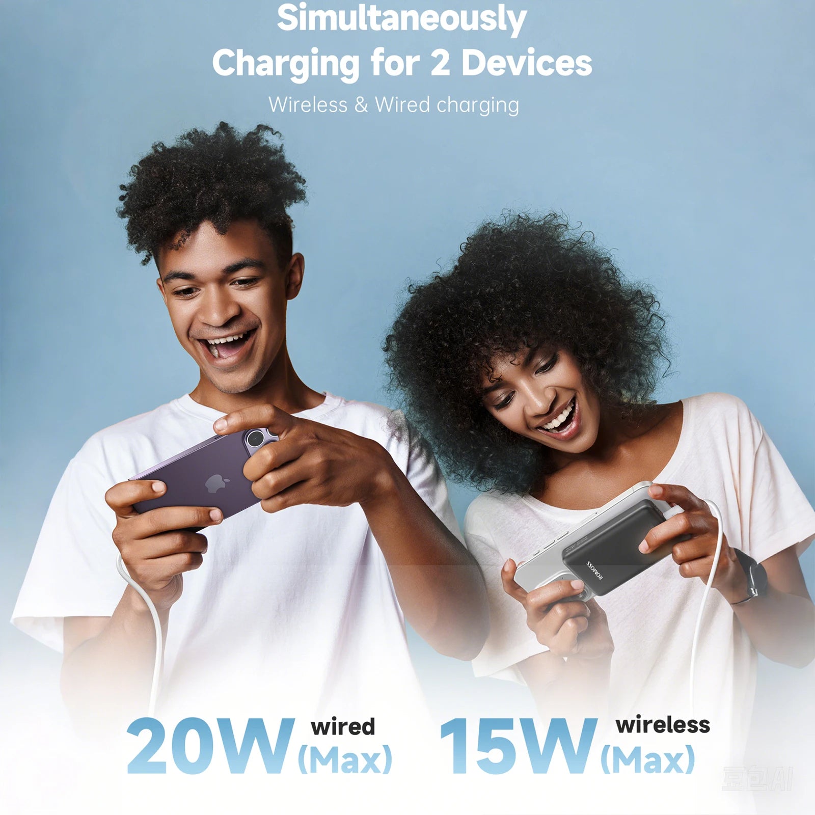 Magnetic Power Bank 5000mAh - 15W Ultra Slim Wireless Charger | Magsafe Compatible for iPhone & Android | Fast Portable Charging