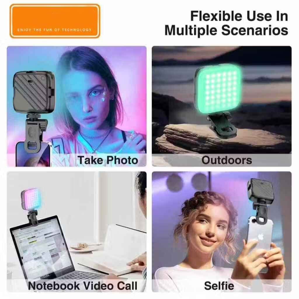 U80 Pro RGB LED Photography Light - 3000K-99000K Color Temp, Magnetic Mount, Rechargeable for Mobile & Camera Videos