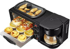 3-in-1 Multifunctional Breakfast Maker | All-in-One Coffee Maker, Toaster, and Griddle | Ultimate Morning Time-Saver | Compact & Efficient Design