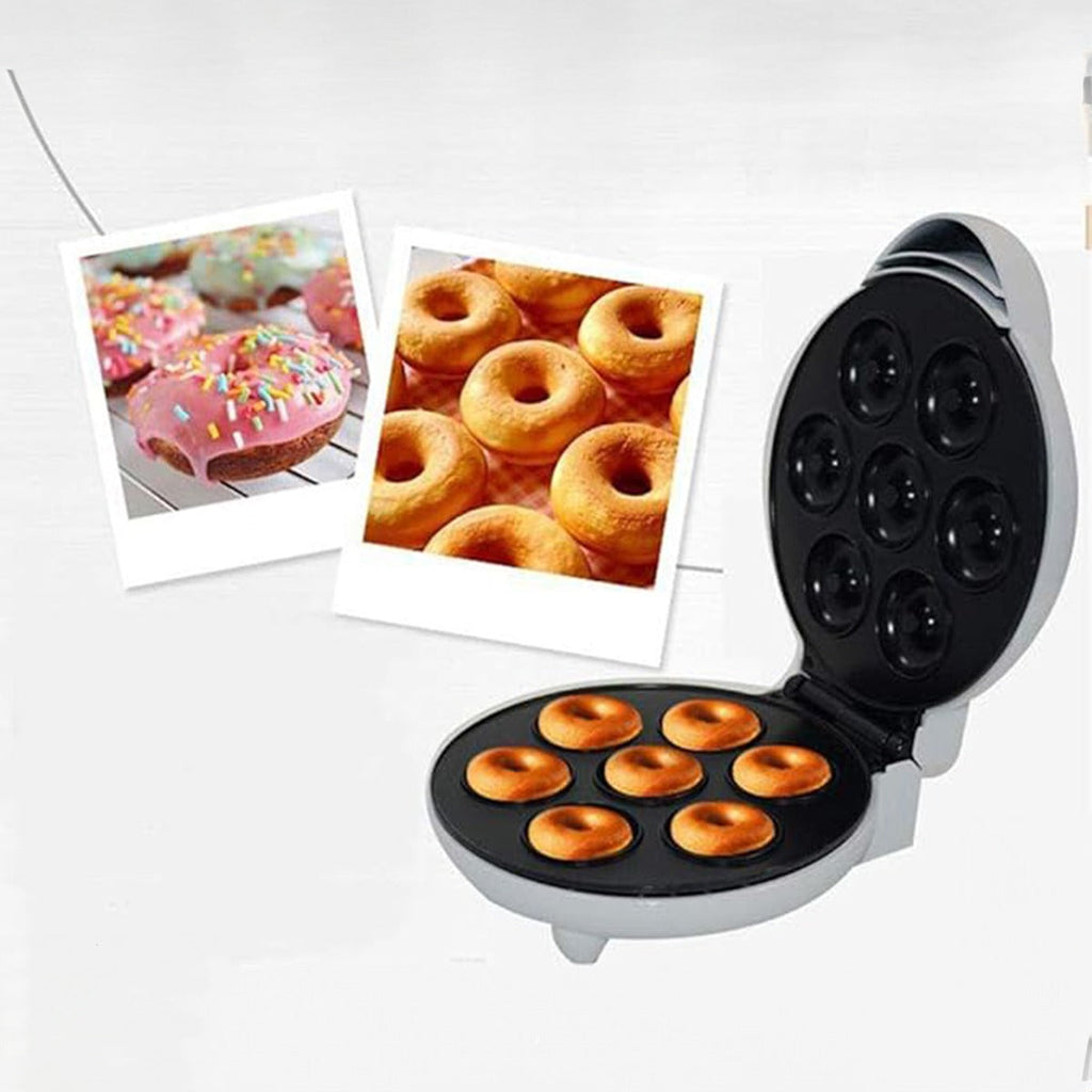 Household Electric Donut Maker | Double-Sided Heating Donut & Bread Machine with Non-Stick Cake Baking Pan | Easy-to-Use Breakfast Maker Oven for Homemade Donuts, Cakes, and Mini Bread