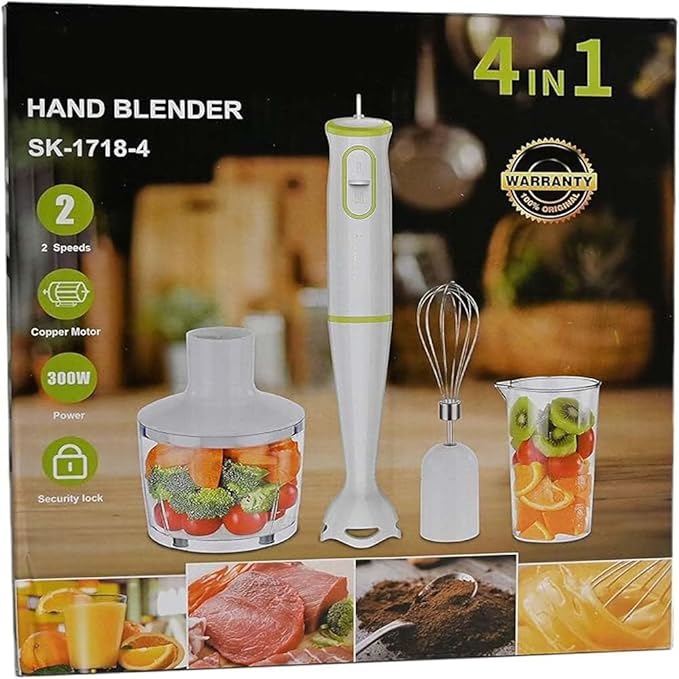 4-in-1 Portable Electric Juicer Blender – Handheld Chopper & Whisk