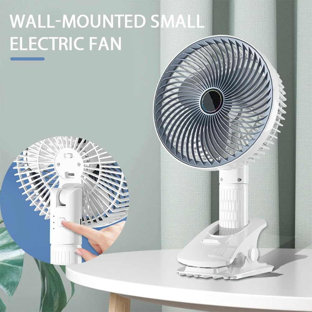 Handheld Rechargeable USB Portable Fan – Wearable Neck Air Cooler with Foldable Design for Travel and Outdoor Use