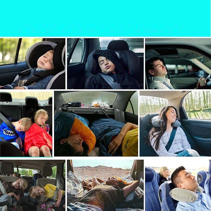 Car Air Mattress | Portable Inflatable Camping & Travel Bed | Comfortable Resting Mat for Car Backseat | Easy to Inflate & Store