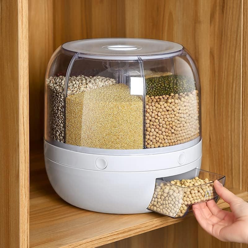 Multifunctional Grain Storage System – Large Capacity Grain Dispenser and Rice Box with Durable Build