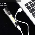 Adjustable Focus Torch Flashlight | Water-Resistant, 5 Modes for Camping & Emergencies