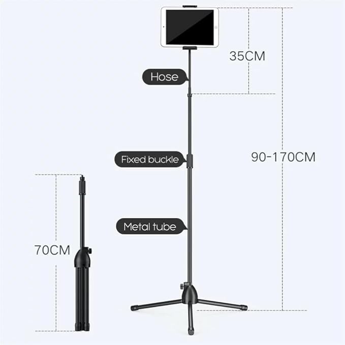 Universal Height-Adjustable Mobile Phone Floor Stand Holder | Hands-Free Convenience for All Devices