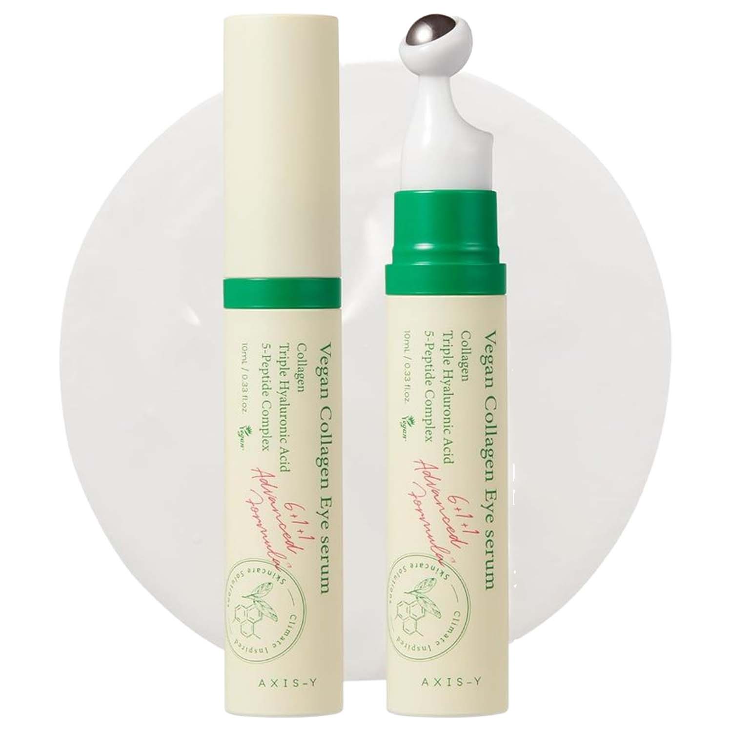 AXIS-Y Vegan Collagen Eye Serum – Korean Eye Treatment with Triple Hyaluronic Acid & Peptides, Reduces Fine Lines, Dark Circles & Boosts Elasticity