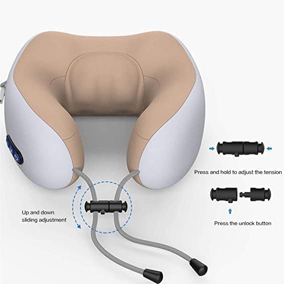 Neck U-Shaped Vibrating Travel Massage Pillow | Ultimate Comfort & Relaxation | Portable for Travel & Home Use