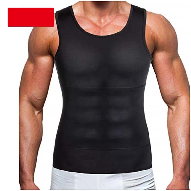 Men’s Slimming Body Shaper Compression Shirt | Abdomen Slimming Vest | Tummy Control Waist Shaper | Breathable and Comfortable | Muscle Support Shaping Tee