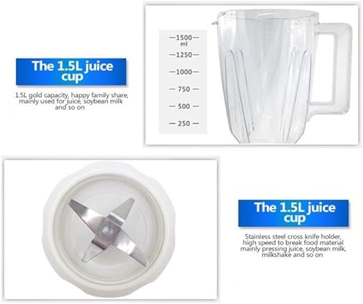Electric Food Processor – Compact Blender Mixer with Stainless Steel Blades for Smoothies, Juices, Soups, and Sauces, Easy Cleanup and Multiple Speeds