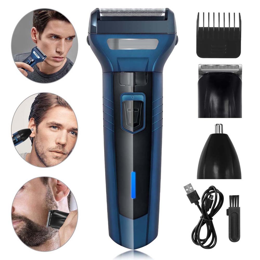 DL-9021 3-in-1 Hair Clipper Set - Rechargeable USB-C Trimmer with Digital Display & Interchangeable Blades