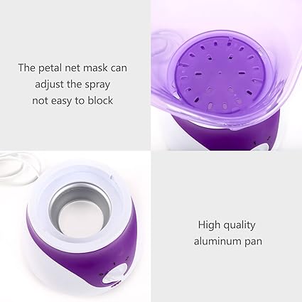 Facial Steamer | Professional Face Sauna Mask & Steam Inhaler | Moisturizer with Aroma Diffuser (Purple)