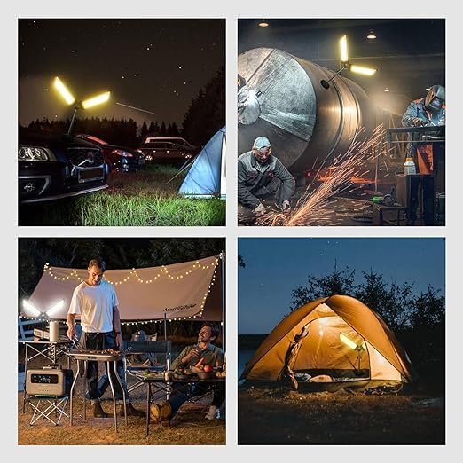 CONPEX LED Work Light | 20,000LM Dual-Head Adjustable Magnetic Light for Workshop & Camping