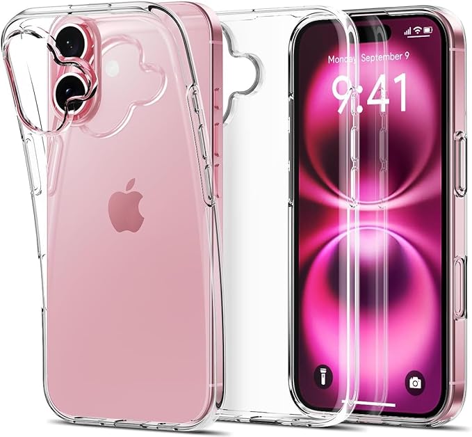Ultra Slim Flexible TPU Phone Case – Scratch-Resistant Silicone Cover for iPhone 16 Series (16, 16 Plus, 16 Pro, 16 Pro Max) with Free Screen Protector