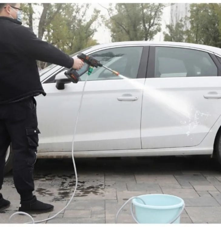Heavy Duty Cordless Portable Battery Washer | High-Pressure Washer for Solar Panels, AC Units, Vehicles & Outdoor Equipment | Foam Kettle & Accessories Included