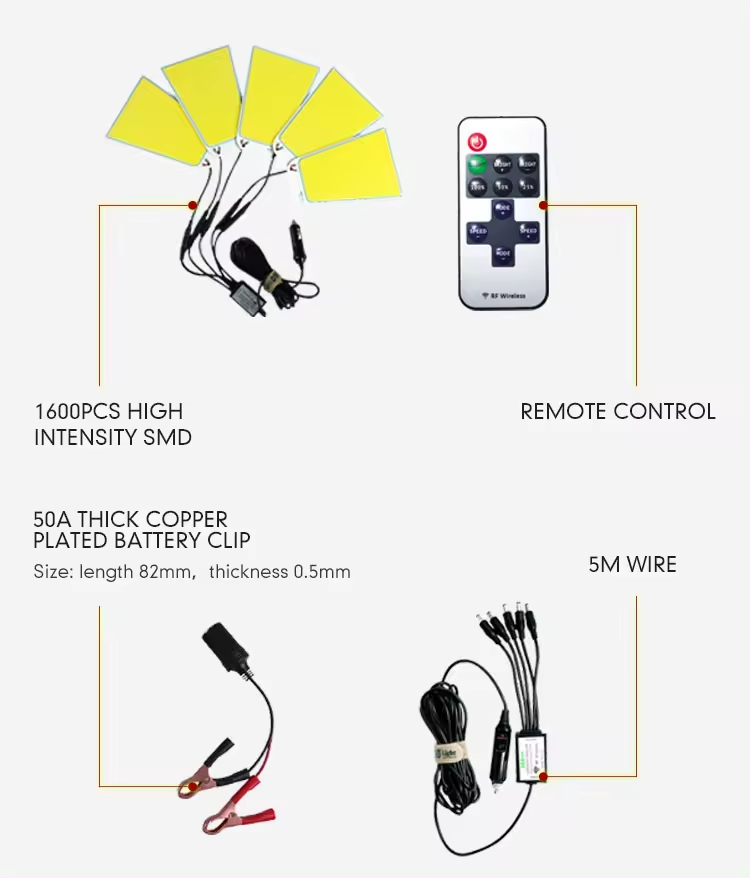 Energy-Efficient Camping Lantern | Remote-Controlled DC 12V LED Outdoor Light