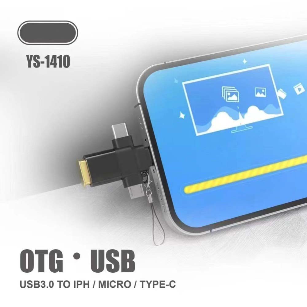 3-in-1 OTG Adapter – USB 3.0 High-Speed Hub with SD/TF Card Reader & Charging Port | Universal Connector for Smartphones, Tablets, Laptops & More
