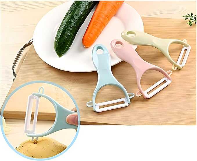 Ceramic Peeler & 'Y' Paring Knife Set | Pack of 6 Durable Kitchen Tools in Assorted Colors