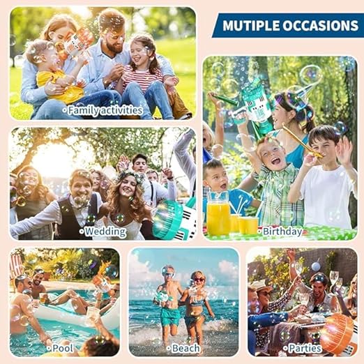 108 Holes Bubble Machine Gun | High-Output Bubble Maker for Ultimate Summer Fun