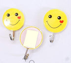 Wall Hanging Hook Set | 9-Piece Emoji Face Adhesive Hooks with Strong Poster Adhesive