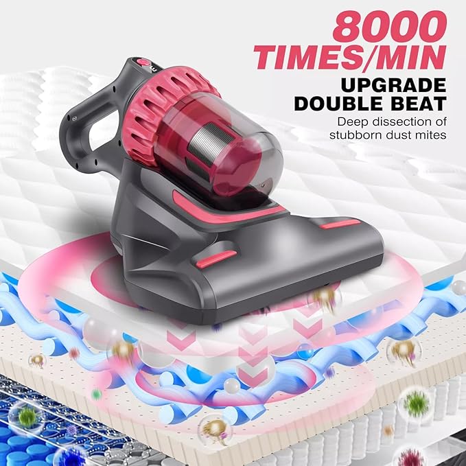100W Mattress Vacuum Cleaner – Anti-Dust Mite Bed Vacuum with UV Light | Handheld Cleaning Device for Mattresses & Upholstery