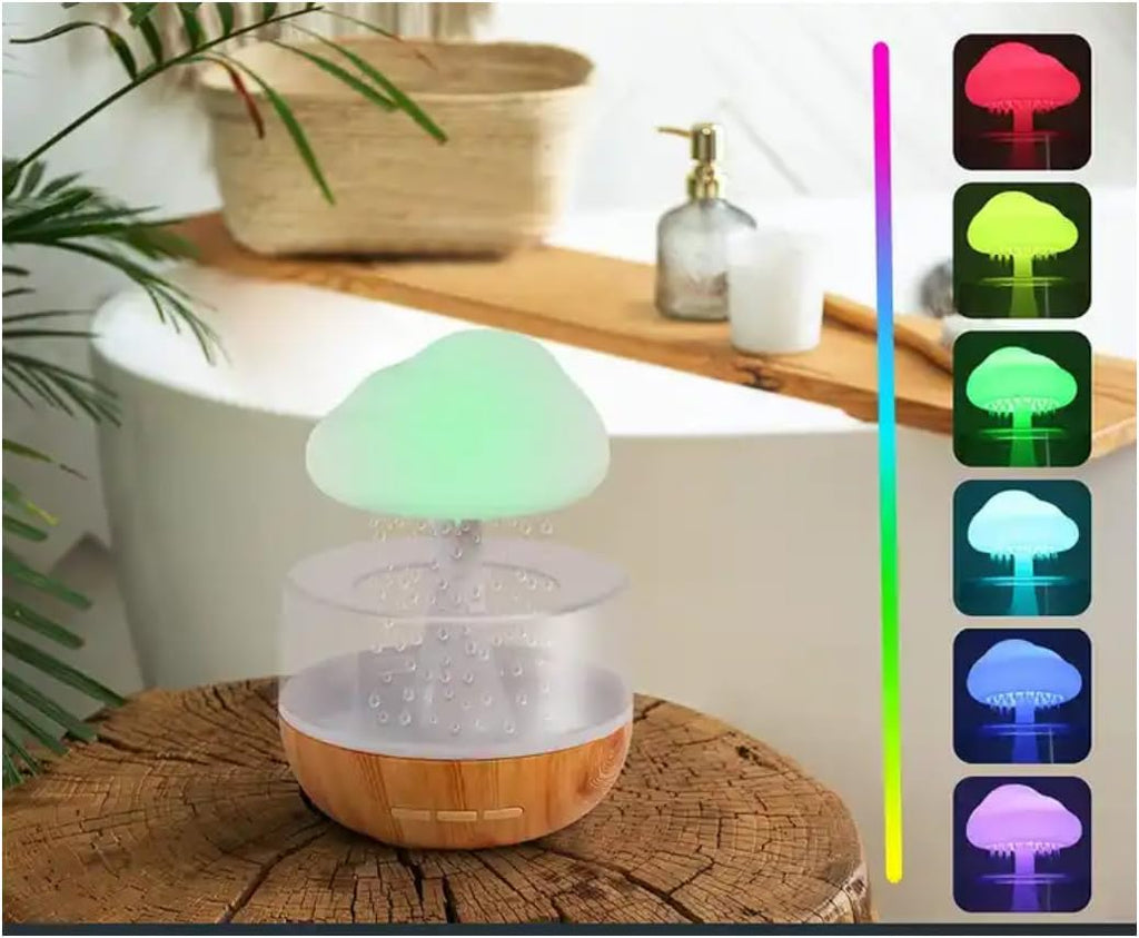 Rain Cloud Night Light Humidifier & Essential Oil Diffuser | 380ML 7-Color Aromatherapy Diffuser