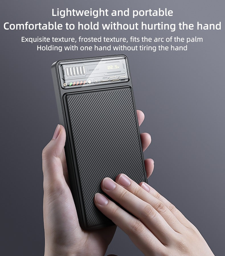 YP57 Fast Charging Power Bank – 10000mAh Dual Output with 15W + USB 22.5W and Transparent Battery Display