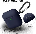 Soft Silicone Protective Case Cover for AirPods 2 & 1 | Durable & Stylish | Midnight Blue