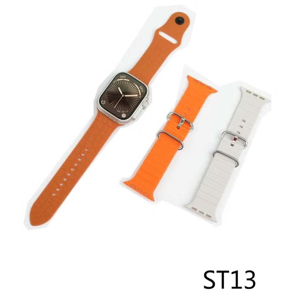 ST13 Smart Watch: 2.2" full-screen, 4G SIM support, 3 straps & wireless charger. Elegant gold design for ladies & gents.