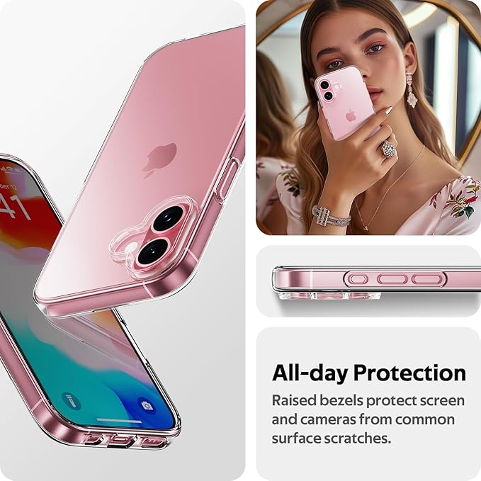 Ultra Slim Flexible TPU Phone Case – Scratch-Resistant Silicone Cover for iPhone 16 Series (16, 16 Plus, 16 Pro, 16 Pro Max) with Free Screen Protector