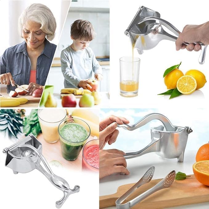 Manual Fruit Juicer | Hand-Operated Steel Handle for Fresh Orange & Lemon Juice