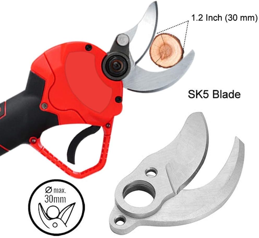 Cordless Electric Pruning Shears | Garden Tree Branch Pruner with 30mm Cutting Diameter | Ergonomic ABS Handle & Lightweight Design