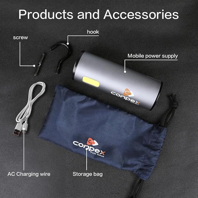 Multi-Functional Portable Power Supply | USB Rechargeable 12W Emergency Light for Camping & Tents