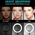 14-Inch Selfie Ring Light & Tripod – Adjustable Lighting with 3 Phone Holders