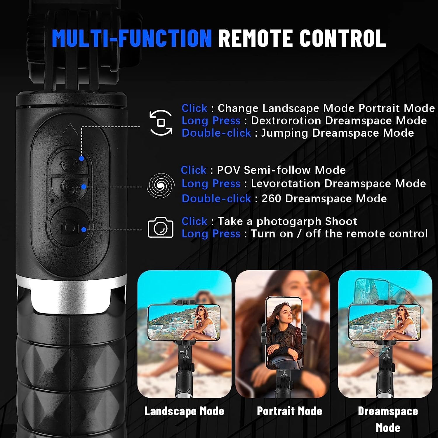 Q18 Mobile Phone Selfie Stick – Anti-Shake Gimbal Stabilizer with Built-In Fill Light, Rechargeable Battery, and Universal Smartphone Compatibility