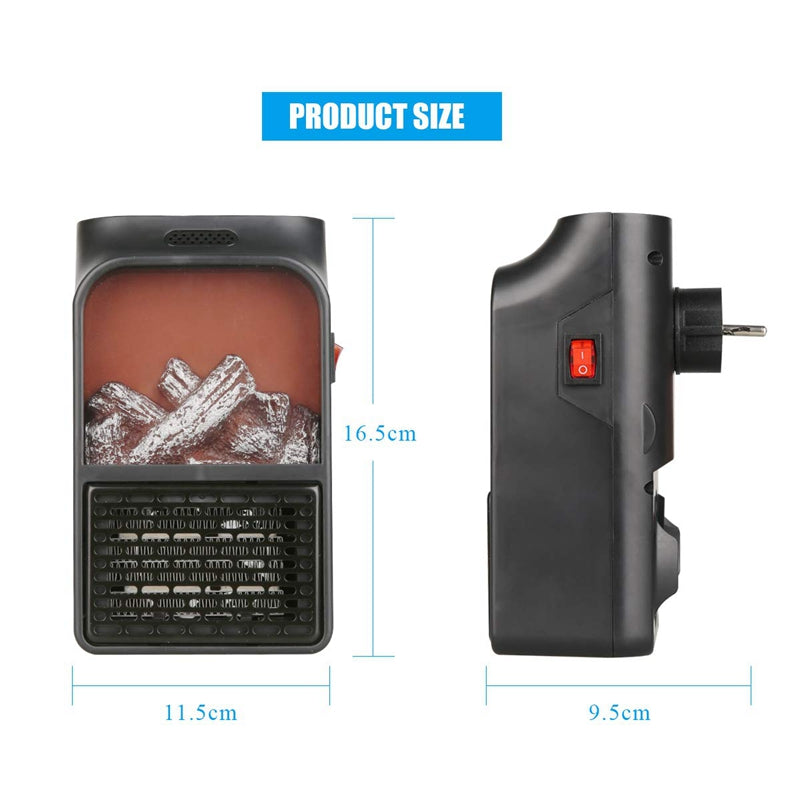 Portable Heater 500W | 220V Flame Heater with Remote Control | Efficient Home & Office Heating | Compact & Stylish Design