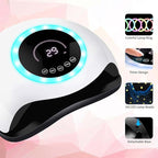 UV LED 168W Nail Lamp | Professional Nail Dryer with 42 LEDs for Gel Polish | Fast Curing Nail Light with 4 Timer Settings | Salon-Quality Manicure at Home