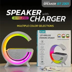 3-in-1 Night LED Desk Lamp | Bluetooth Speaker & 15W Wireless Charger | Multi-Functional Smart Lamp