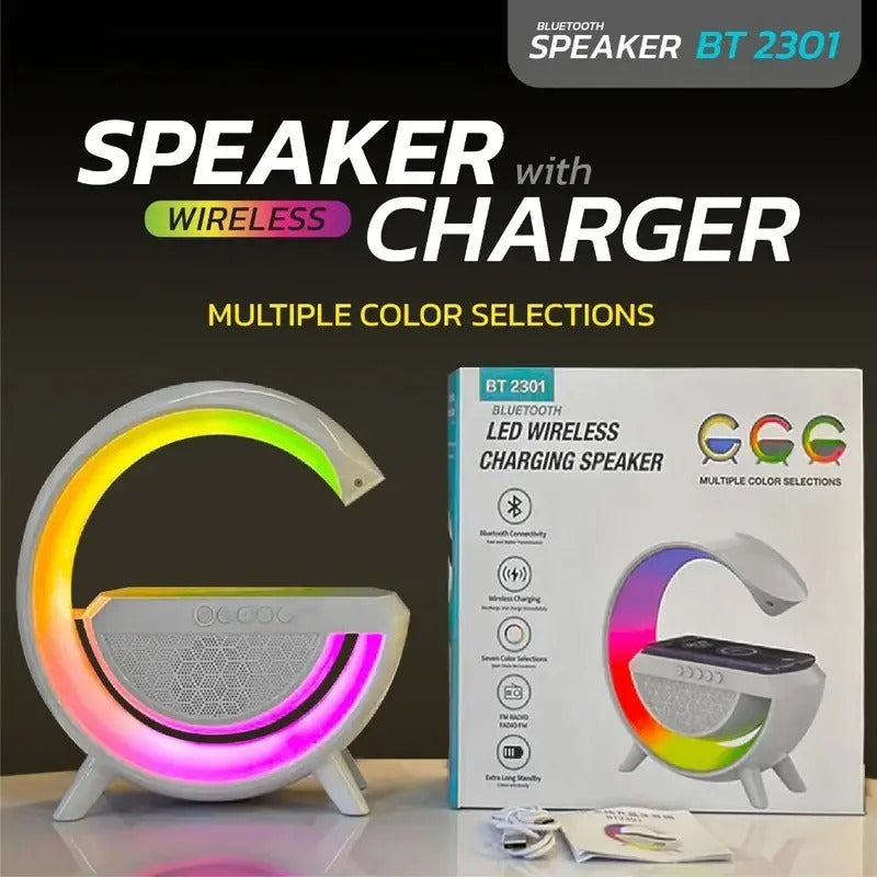 3-in-1 Night LED Desk Lamp | Bluetooth Speaker & 15W Wireless Charger | Multi-Functional Smart Lamp