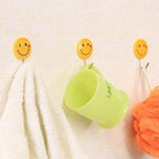 Wall Hanging Hook Set | 9-Piece Emoji Face Adhesive Hooks with Strong Poster Adhesive