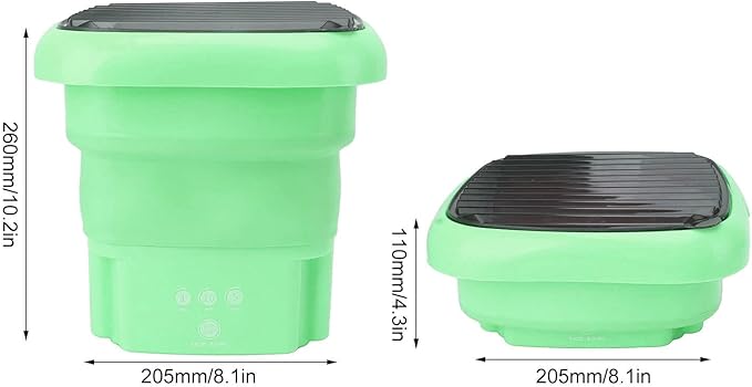 Portable Washing Machine | Mini Foldable Washer & Dryer Combo with Soft Spin Dry