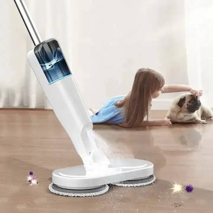 Rechargeable 360° Spin Steam Electric Mop | Built-In Water Tank | Cordless Cleaning for All Floor Types | Sanitizes & Cleans Effortlessly