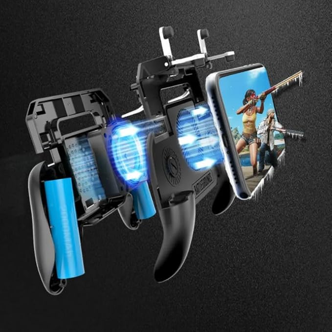 L1 R1 Gaming Controller Joystick | PUBG Mobile Gamepad for Android & iPhone | Built-In 2500mAh Battery