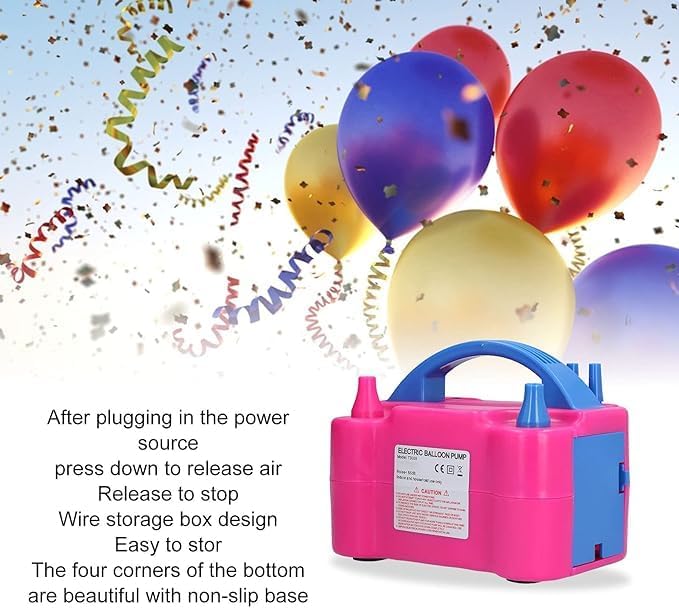 Electric Balloon Pump with Storage Box | Efficient Inflation with Long Air Outlet