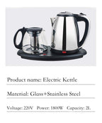1800W 2-in-1 Electric Kettle & Tea Maker | Stainless Steel, Auto Shut-Off, 1.8L Capacity