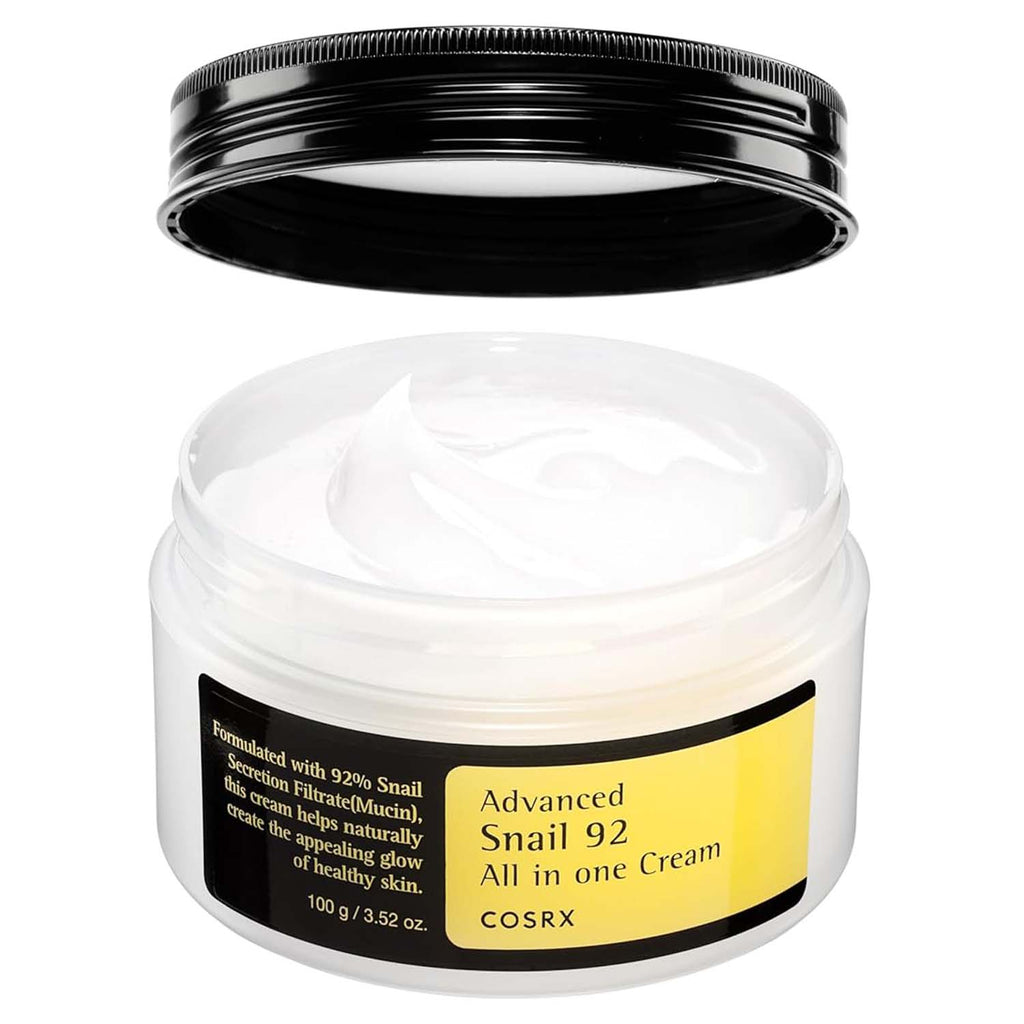 COSRX Advanced Snail 92 All In One Cream - 100g Korean Moisturizer with 92% Snail Mucin for Hydration & Repair